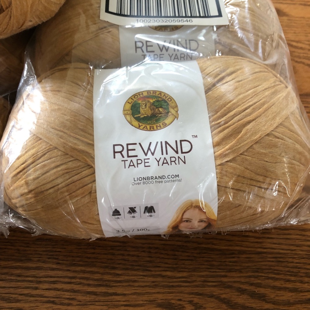 Lion Brand Rewind Tape Yarn, Citronella